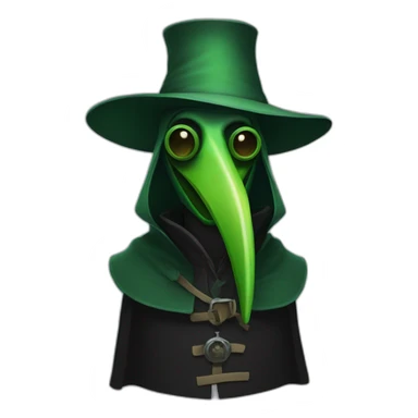 green plague doctor sticker