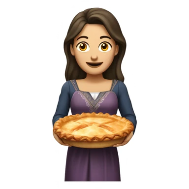 bosnian woman hold a pie named Burek sticker