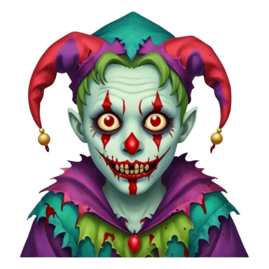 zombie jester sticker