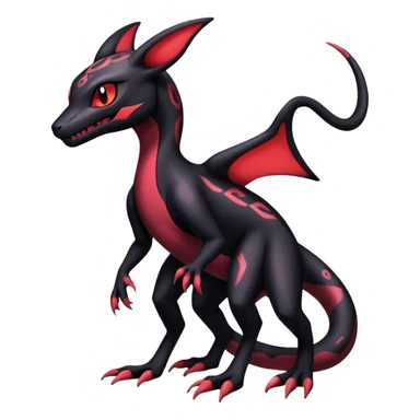 Salazzle-Salandit-Umbreon-Fakémon-hybrid-creature (full body)  sticker