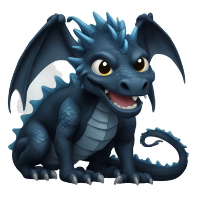 black dragon with blue eyes sticker