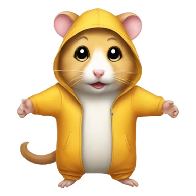 Human hamster costume sticker