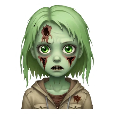 a cute zombie girl sticker