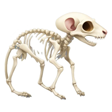 realistic rat skeleton  sticker