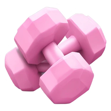 soft pink dumbell sticker
