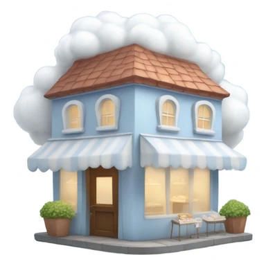 Shop made of clouds sticker