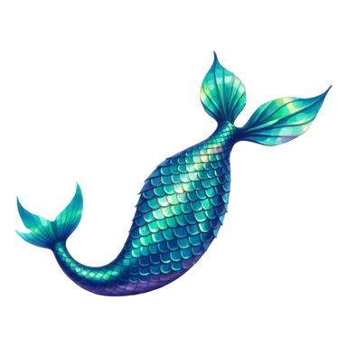 Mermaid tail sticker
