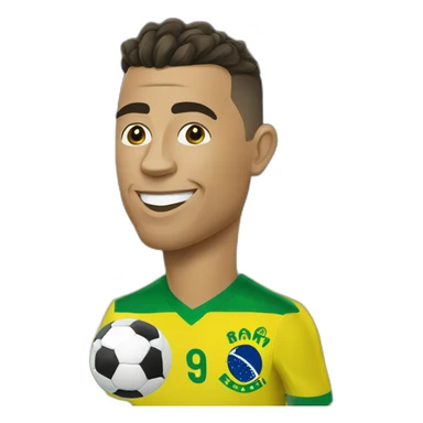 ronaldo r9 brazil sticker