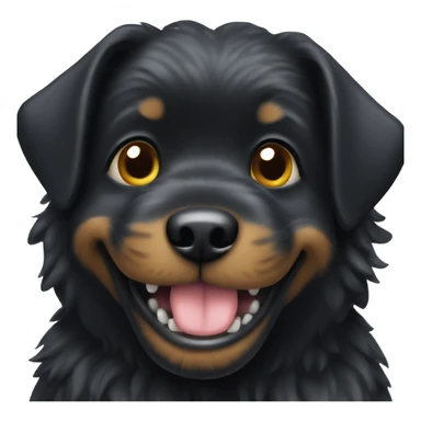 Little black dog with teeth sticker