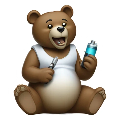 make me a bear with a vape sticker