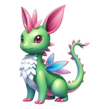 Shiny Exotic Cute Majestic Ethereal Sparkly Flygon-Sylveon-Shaymin-Meganium-Hybrid-Creature sticker