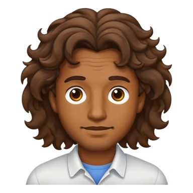 Homem moreno com cabelo ondulado sticker