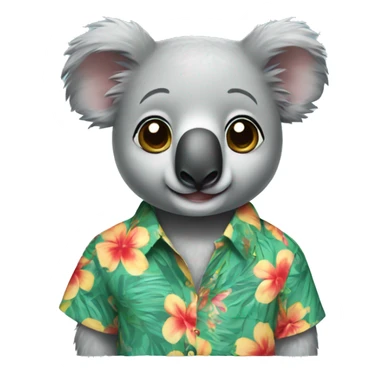 Koala with a Hawaiian shirt  sticker