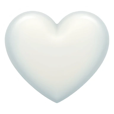 white heart with a soft glow sticker