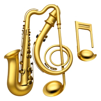 drei musiknoten in goldfarben, kein notenschlüssel. sticker