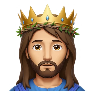 Jesus with a crown sticker