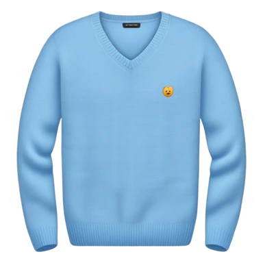 light blue V-neck sweater sticker