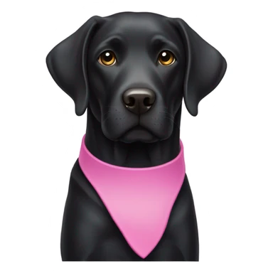 Black lab with pink collar sticker