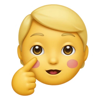 Shy emoji pointing fingers sticker