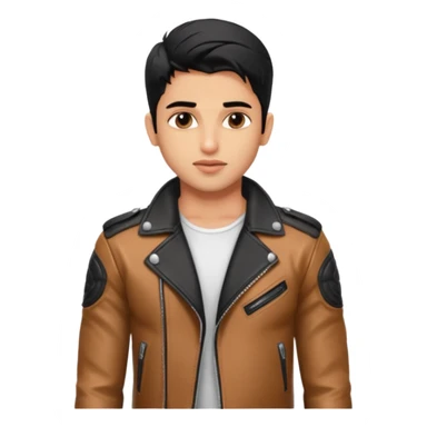 generate a pretty bratz siddharth malhotra, LEAN BUT MUSCULAR WEARING A LEATHER JACKET sticker