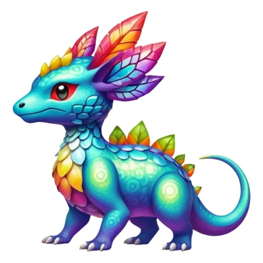 Elemental magical colorful exotic Pokémon-Fakémon-creature sticker