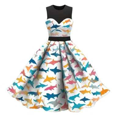 Shark dress  sticker