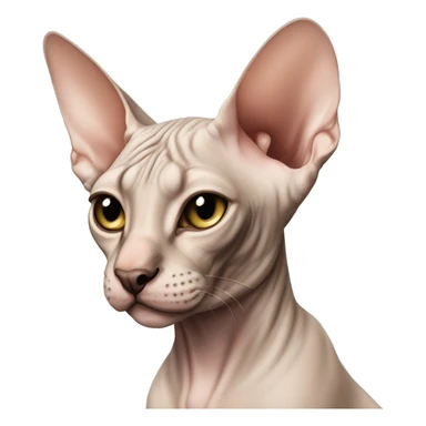 Sphynx with a little birthmark on his nose sticker