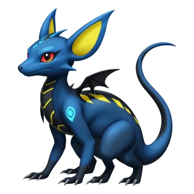 Shiny Salandit-Noivern-Umbreon-Hybrid (Full body) sticker