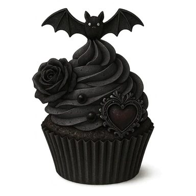 gothic cupcake sticker