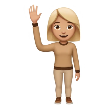 a single full body 3D bitmoji showing the action of contact us sticker