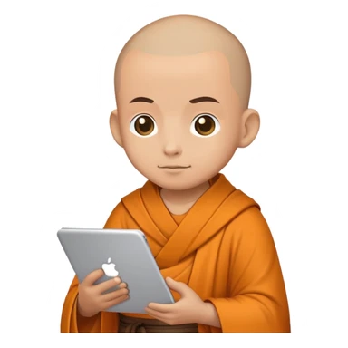 logo monk browsing internet sticker