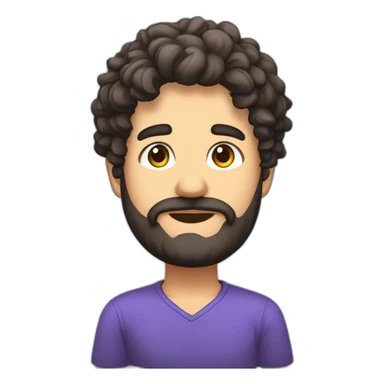 REALIZZA UNA EMOTE PER TWITCH CON RAFFIGURATO UN RAGAZZO ITALIANO CON CAPELLI NERI E BARBA FOLTA CARTOONIZZATO ARRABBIATO sticker