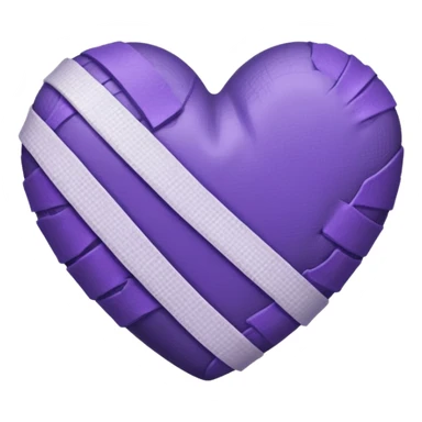 Corazón morado con vendas  sticker