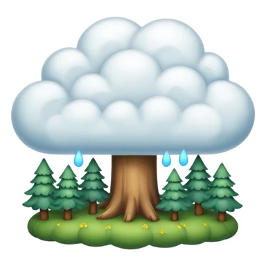 Dream cloud with forest inside sticker