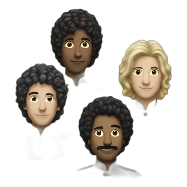 4 members of Queen band sticker