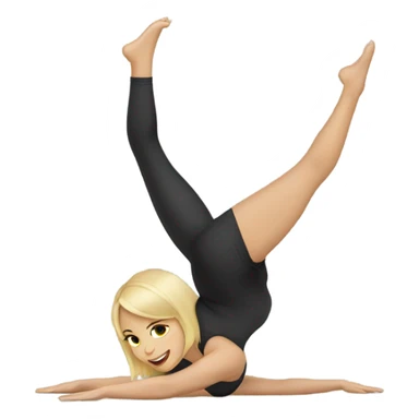 Blonde woman doing splits  sticker