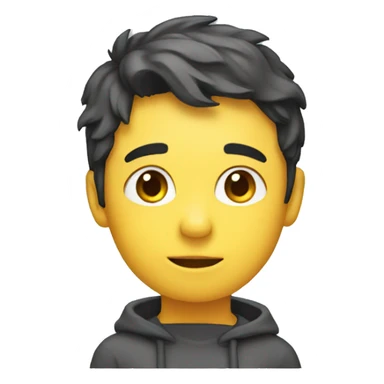 A thinking boy sticker