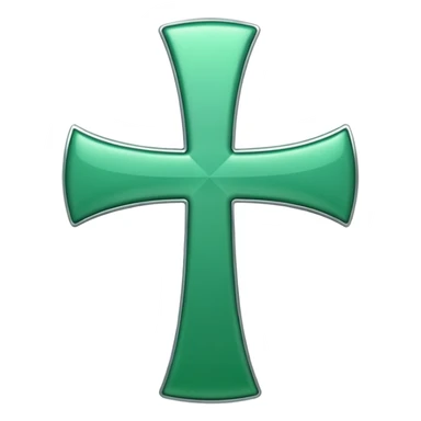 change the red cross emoji color to only green cross color. No Plus sign, only cross sign sticker