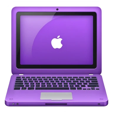 Purple icon: a book with laptop. Minimal, web style. sticker