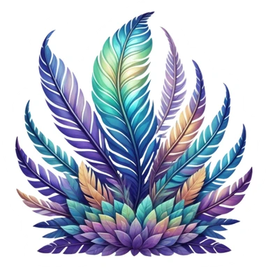 Epic complex iridescent scenic-aesthetic-Fakémon-creature-scenery sticker