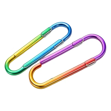 two rainbow colored paper clips sticker
