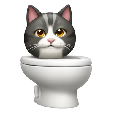 Tubby cat on toilet  sticker