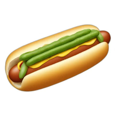 hotdog but with green beans sticker