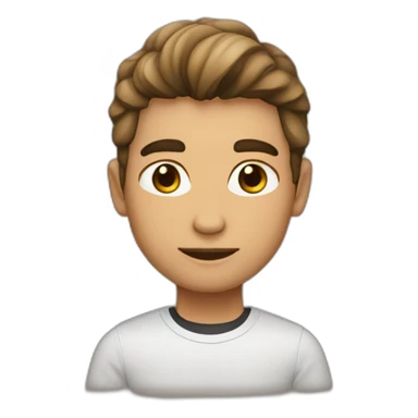 joven pelo rubio y chvo color café sticker