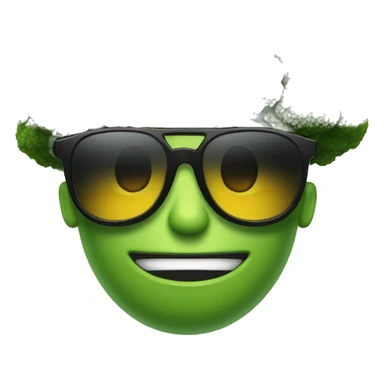 Brócoli fuerte con gafas de sol  sticker