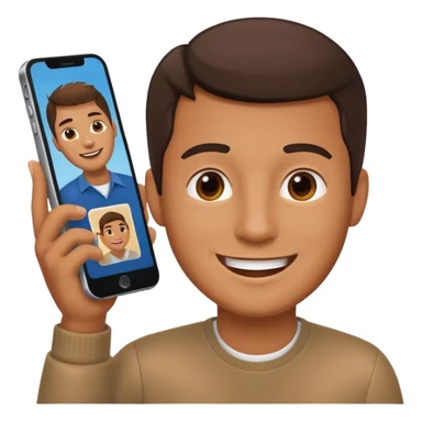 Man doing facetime sticker