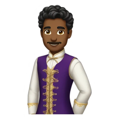 a princes dresses a  man sticker