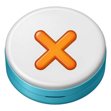 Pill with an x on it sticker