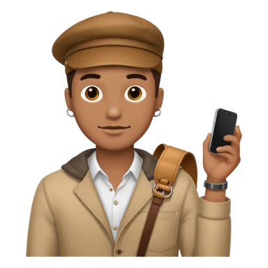 casual male portrait with accessories sticker