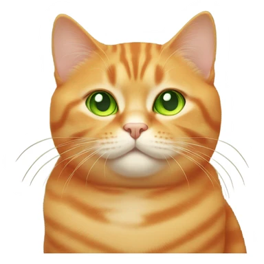 chubby orange cat with green eyes sticker